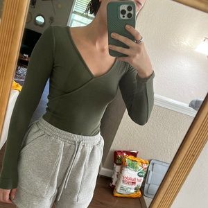 Green long sleeve onesie